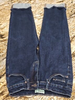 SKY JEANS Los Angeles Women's Dark Blue Cuffed Jeans Size 5 Inseam 26" Rise 9.5"